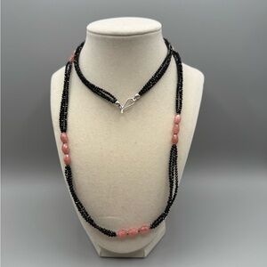 Black spinel jay king necklace